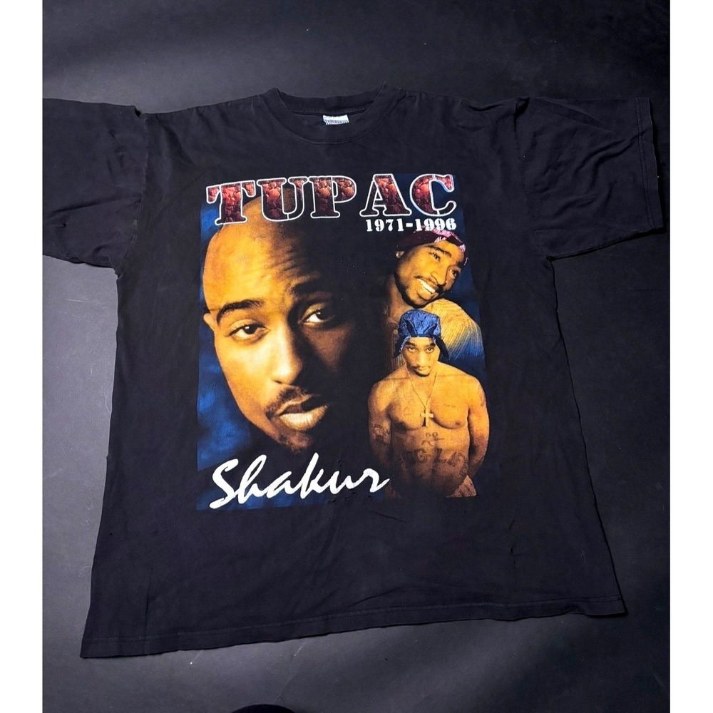 GRAIL VTG RARE! All Sport T-Shirt Men's XL 42 Graphic Tupac Shakur Single stitch